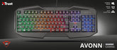 Teclado Trust Avonn Gaming Keyboard Gxt 830-rw (spain)